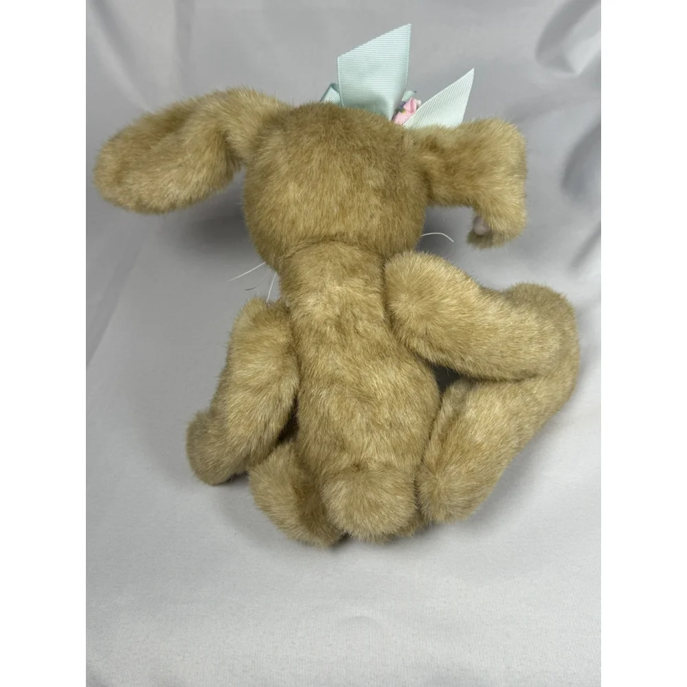 Bearington Collection Easter Bunny Rabbit Hare Stuffed Plush Jointed Bow 15” EUC - Picture 6 of 8